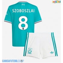 Camisa de time de futebol Liverpool Dominik Szoboszlai #8 Replicas 3º Equipamento Infantil 2025-26 Manga Curta (+ Calças curtas)